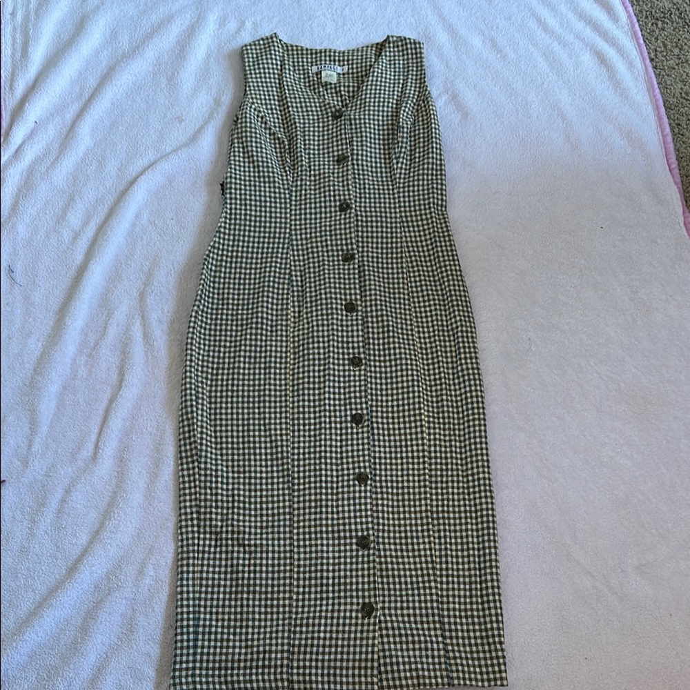 Y2K Rampage Plaid Button Midi Dress - Picture 4 of 10